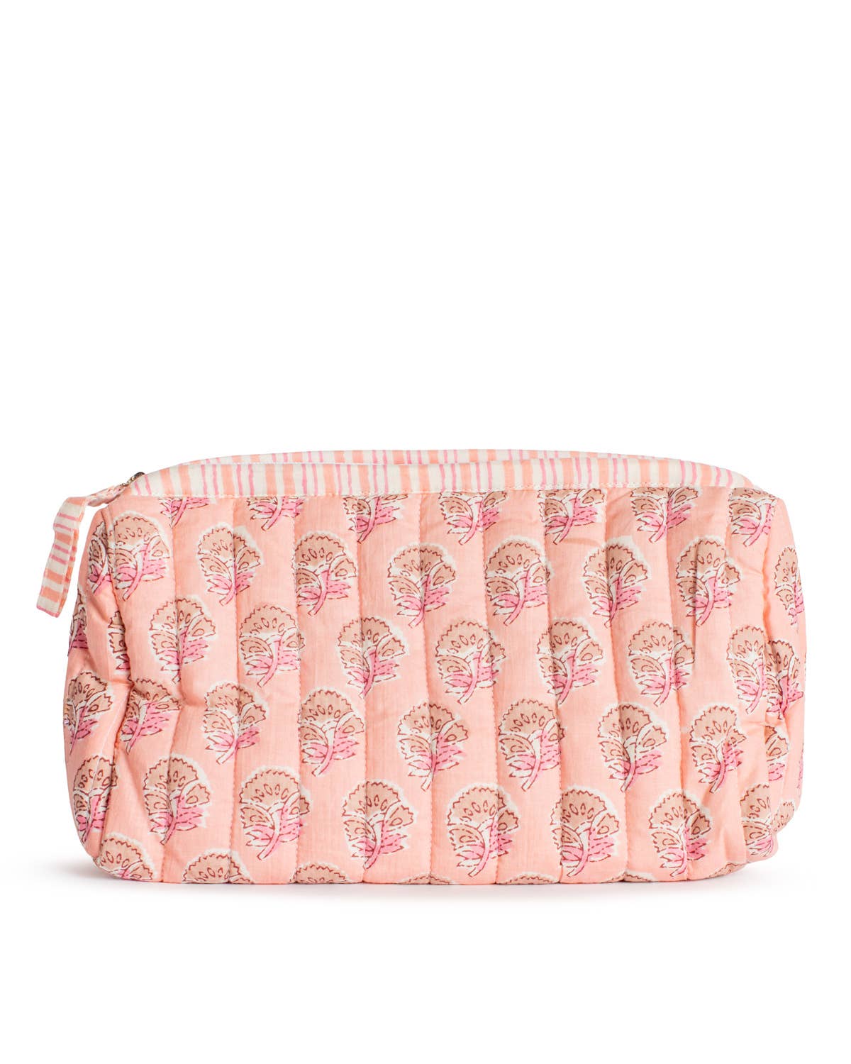 Layla Quilted Cosmetic   Pink   10x6x5