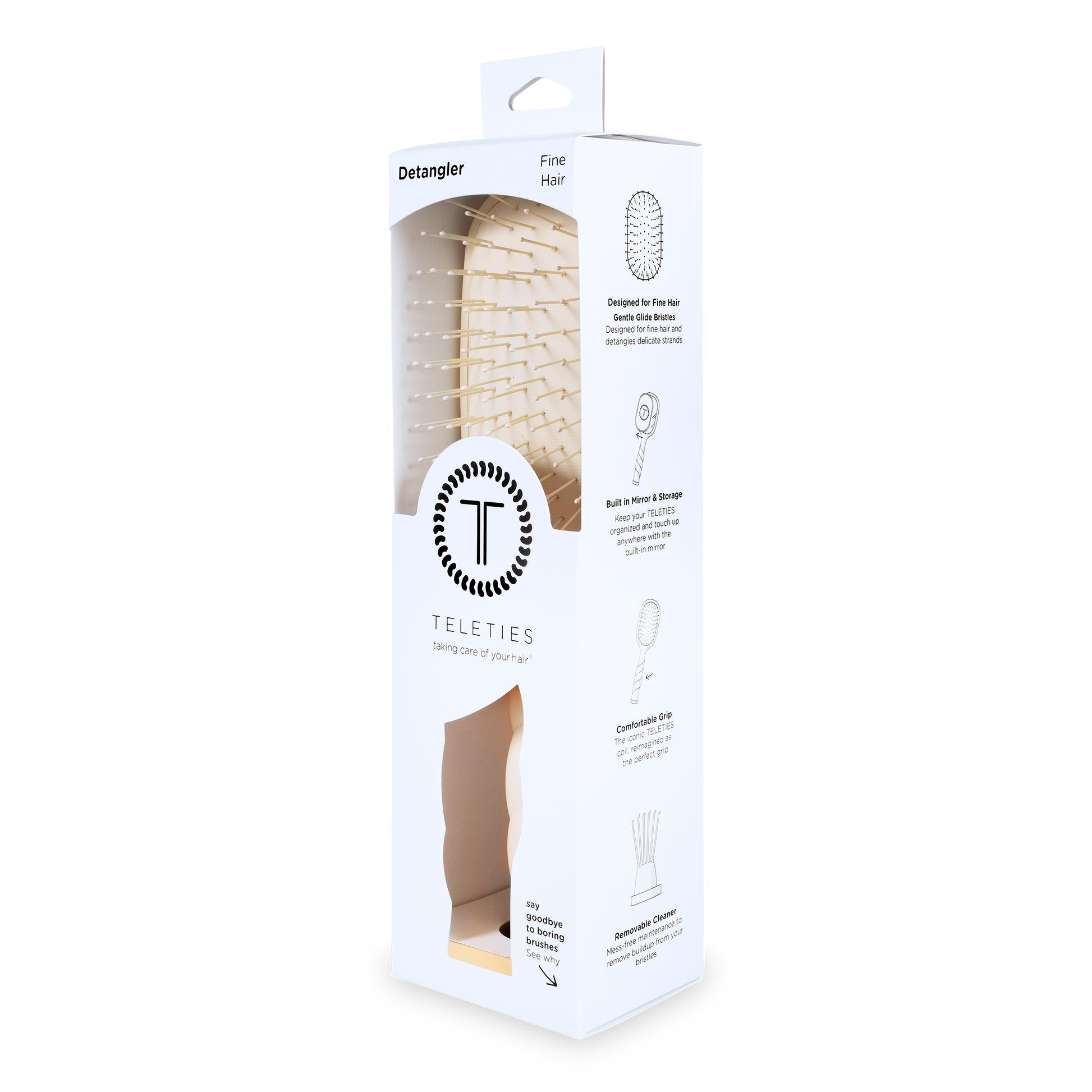 Detangler Hair Brush for Fine Hair - Tan