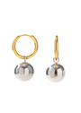 Mixed Metal Huggie Hoops