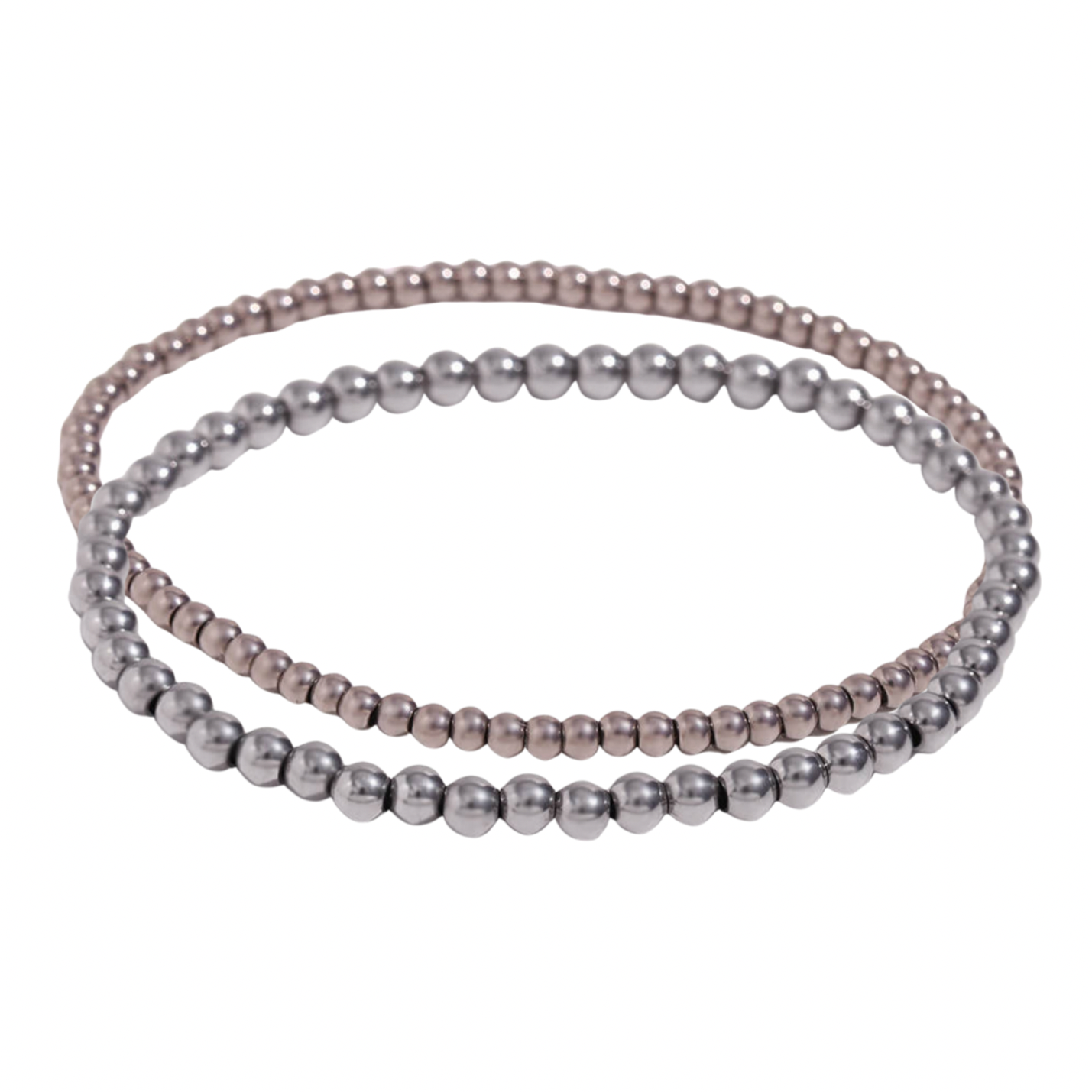 S/M Gold Beaded Bracelet Stack