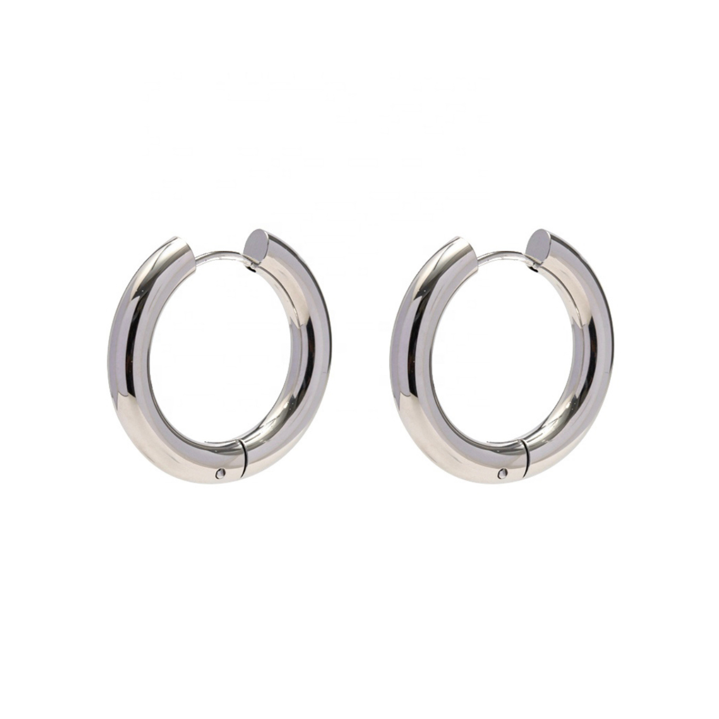 Silver Huggie Hoops