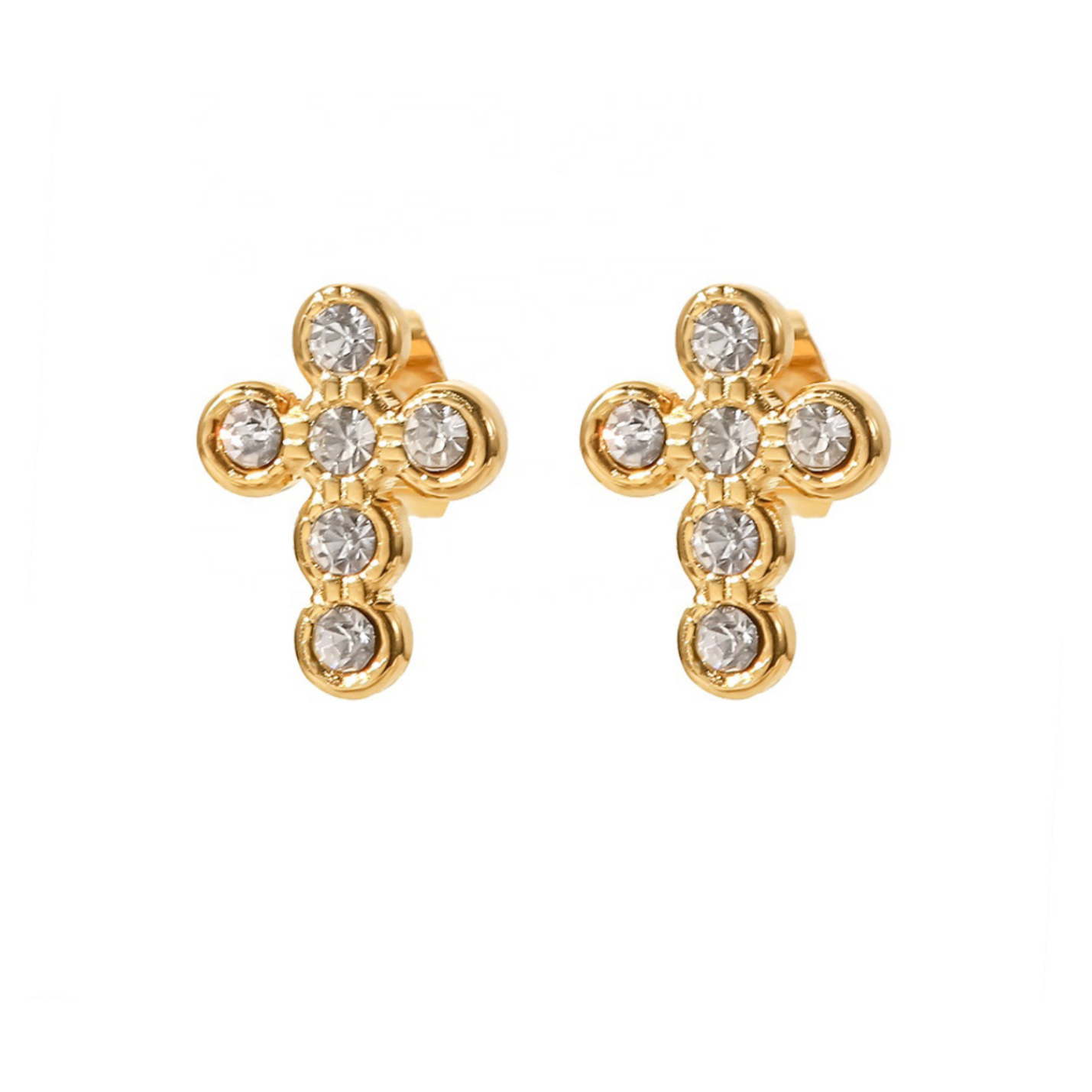 Pave Cross Studs