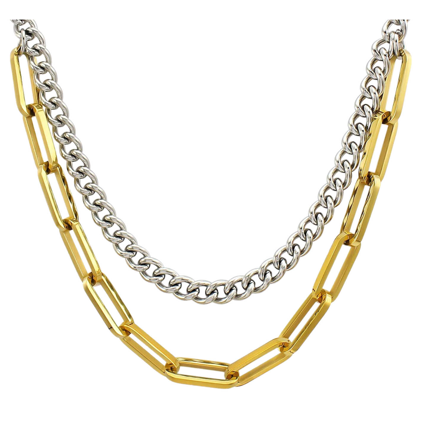 Stacked Two Toned Necklace