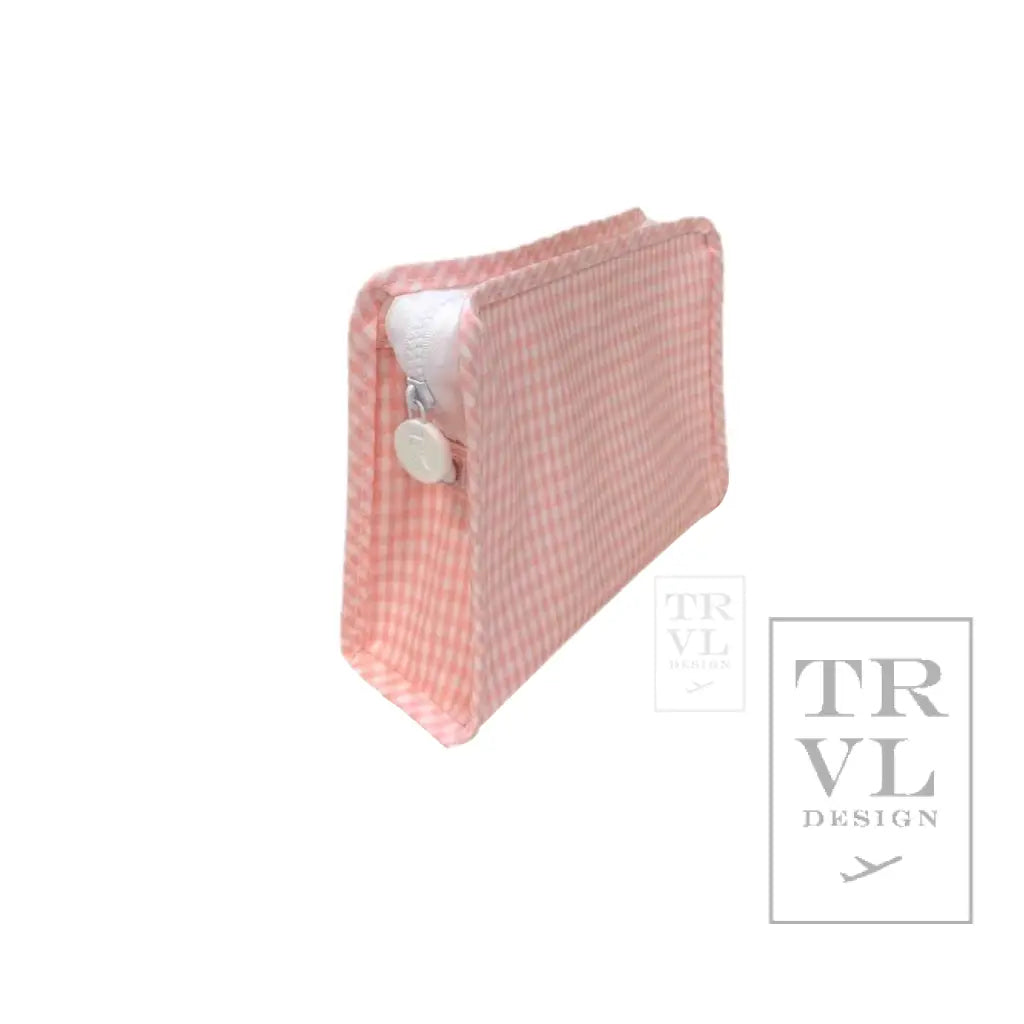 Roadie Small Zip Pouch-gingham taffy