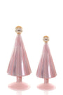 Pink Pleated Tree set of 2