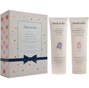 Baby Bath & Massage Set - Pink Daisies & Hearts