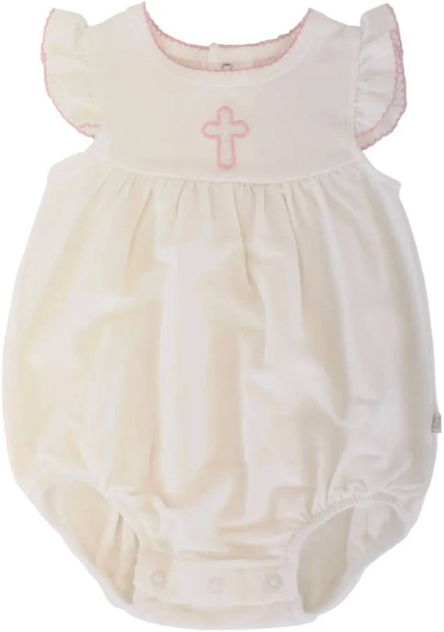 Pip Flutter Bubble - Pink Cross 0-3 mo