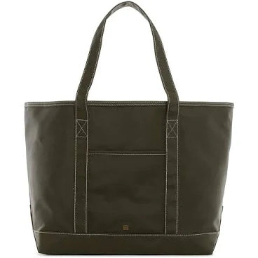 Maxi Tote - Coated Canvas Olive Green