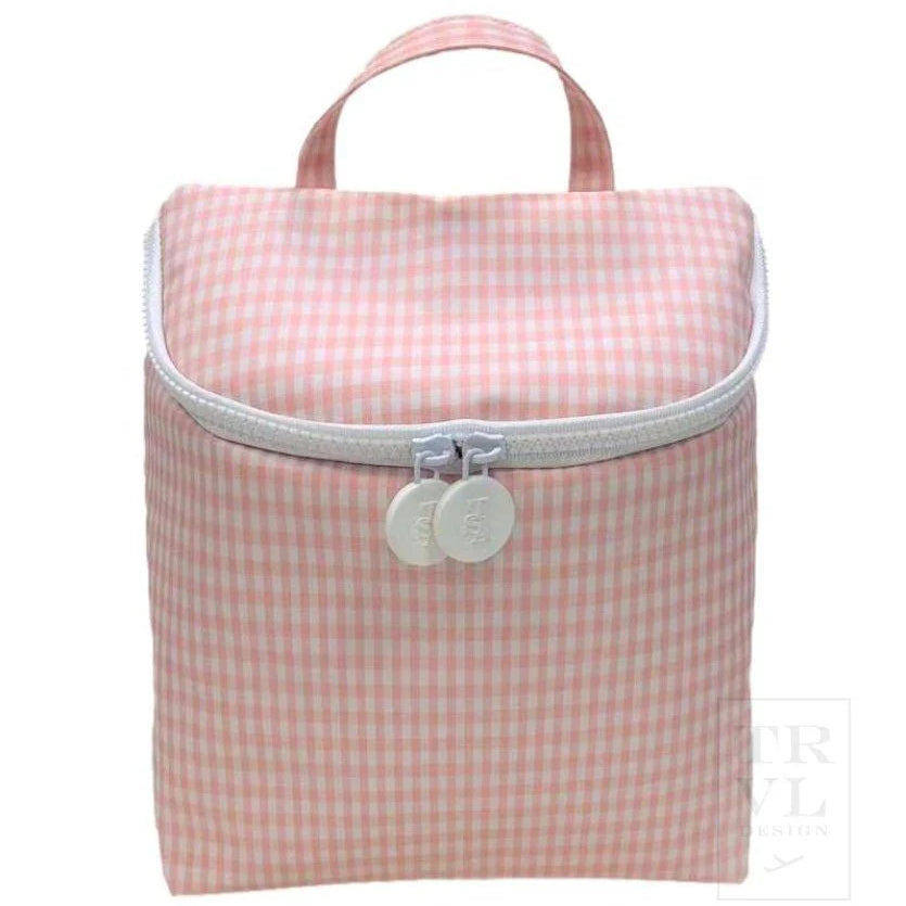 Take Away Insulated Lunch Bag- gingham taffy