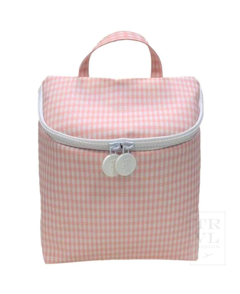 Take Away Insulated Lunch Bag- gingham taffy