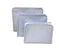 Roadie medium zip pouch- gingham mist