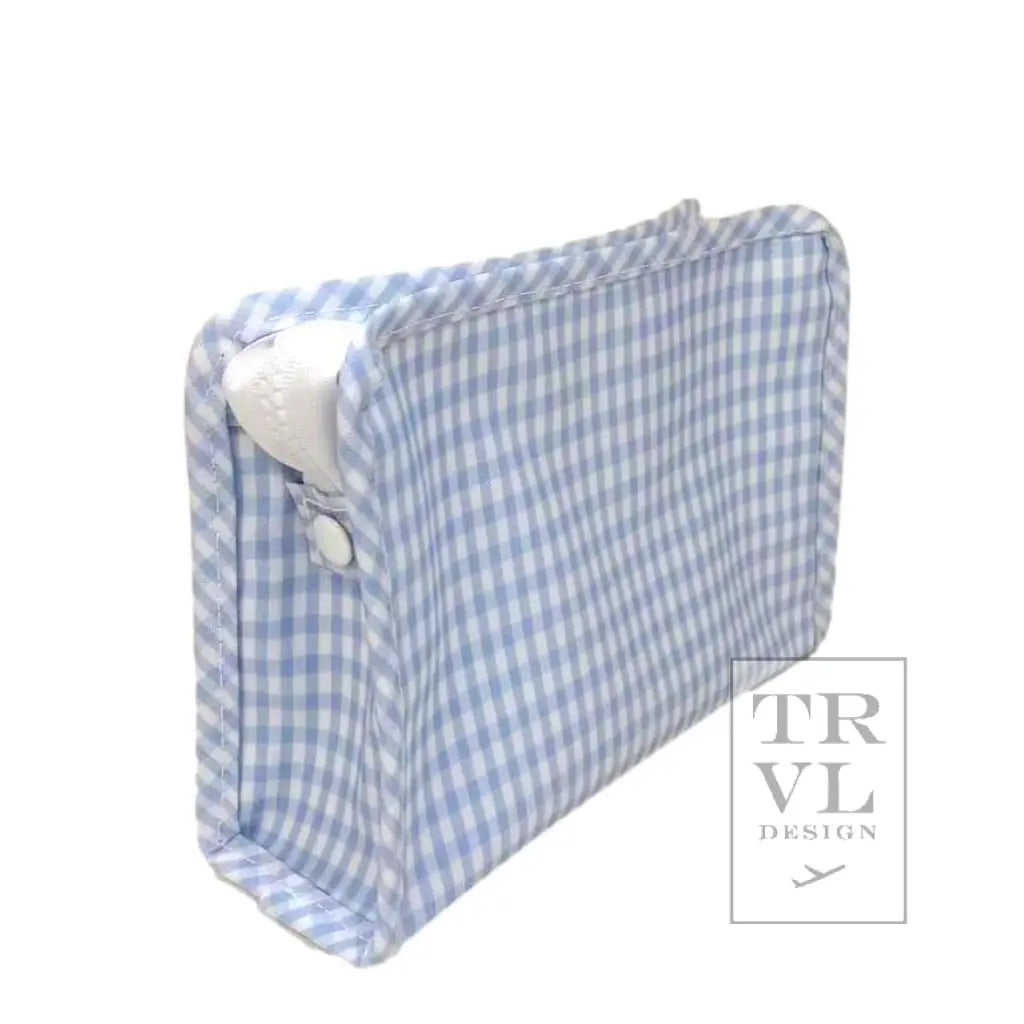 Roadie Small Zip Pouch-gingham mist