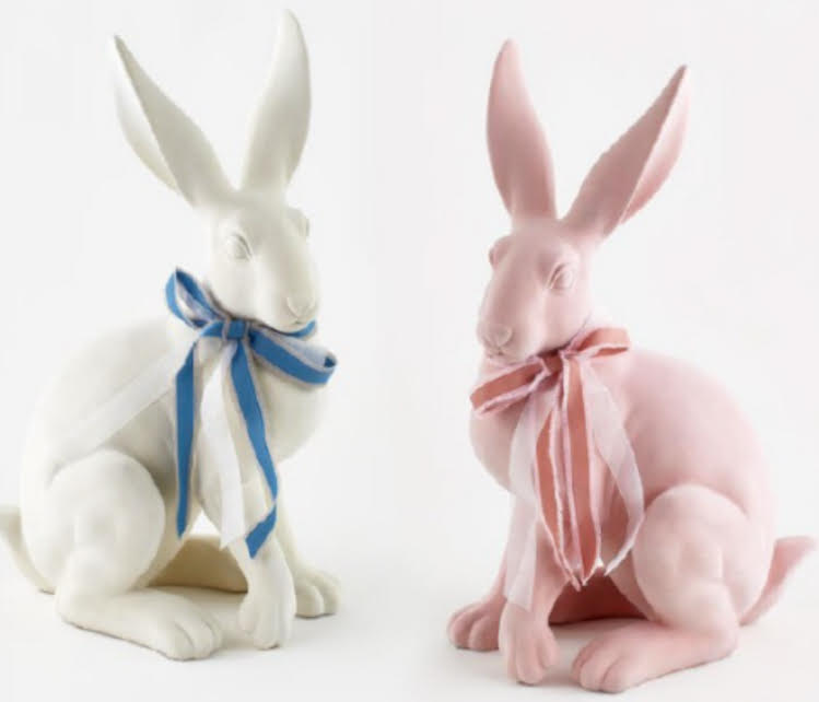 Flocked Bunny, 25"