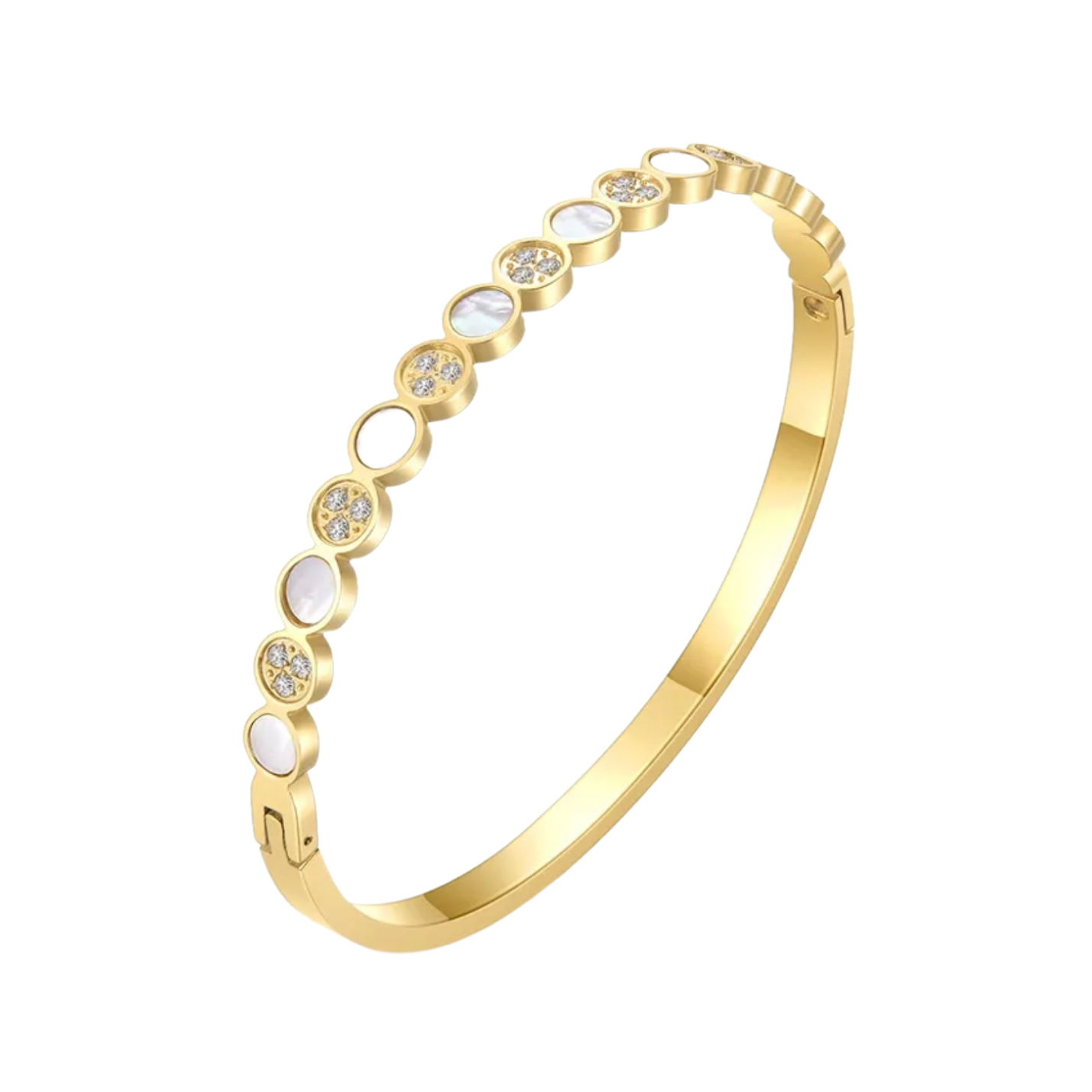 Pave Moonstone Bangle Bracelet