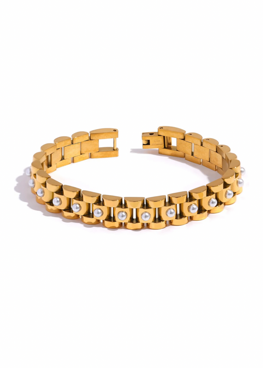 Pearl Wristwatch Chain Bracelet