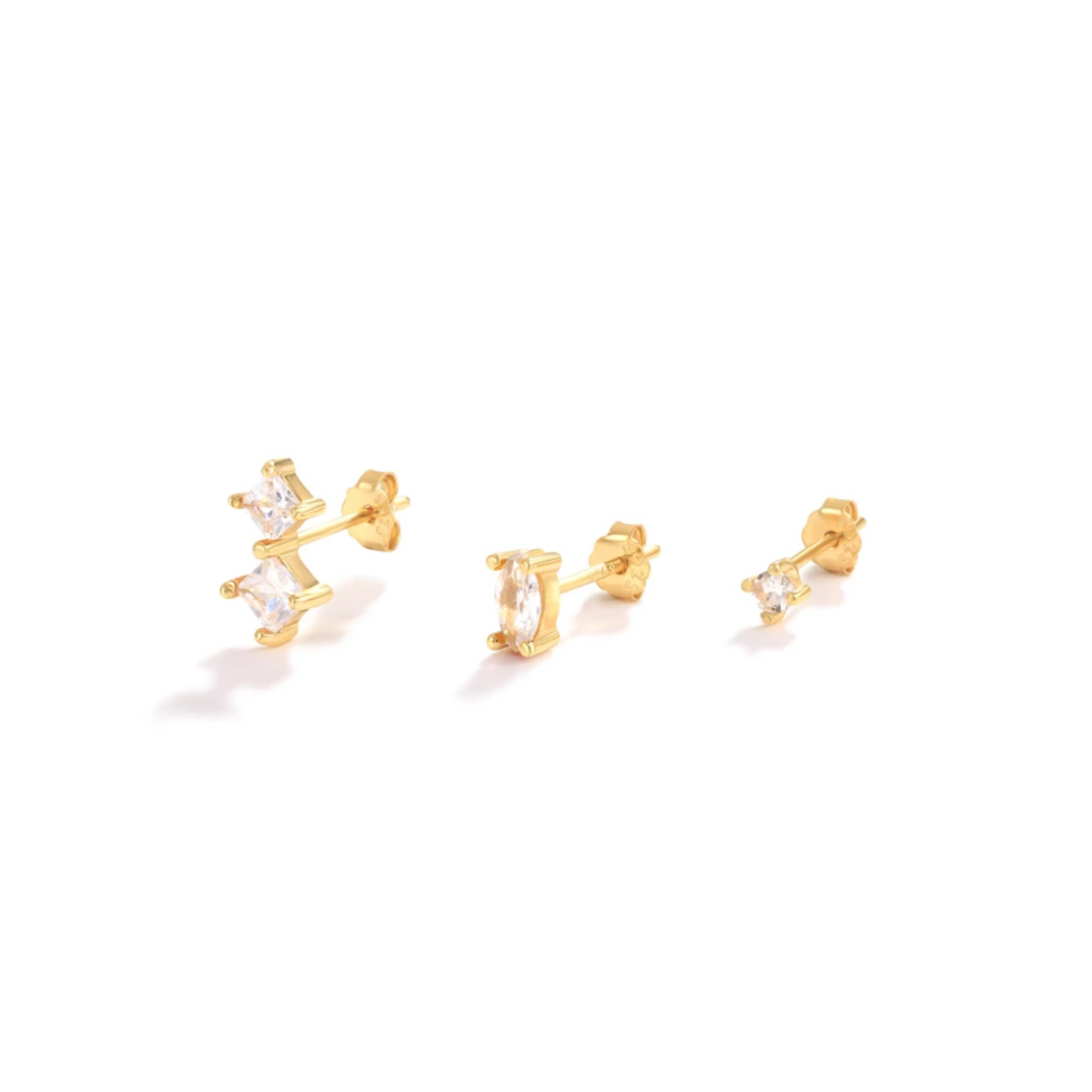 Oval Trio Stud Set