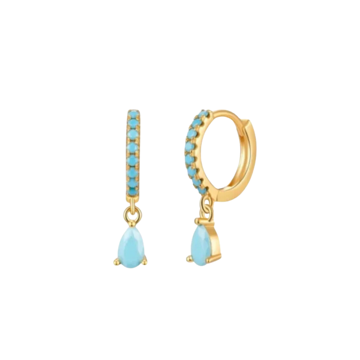 Water Drop Turquoise Huggies