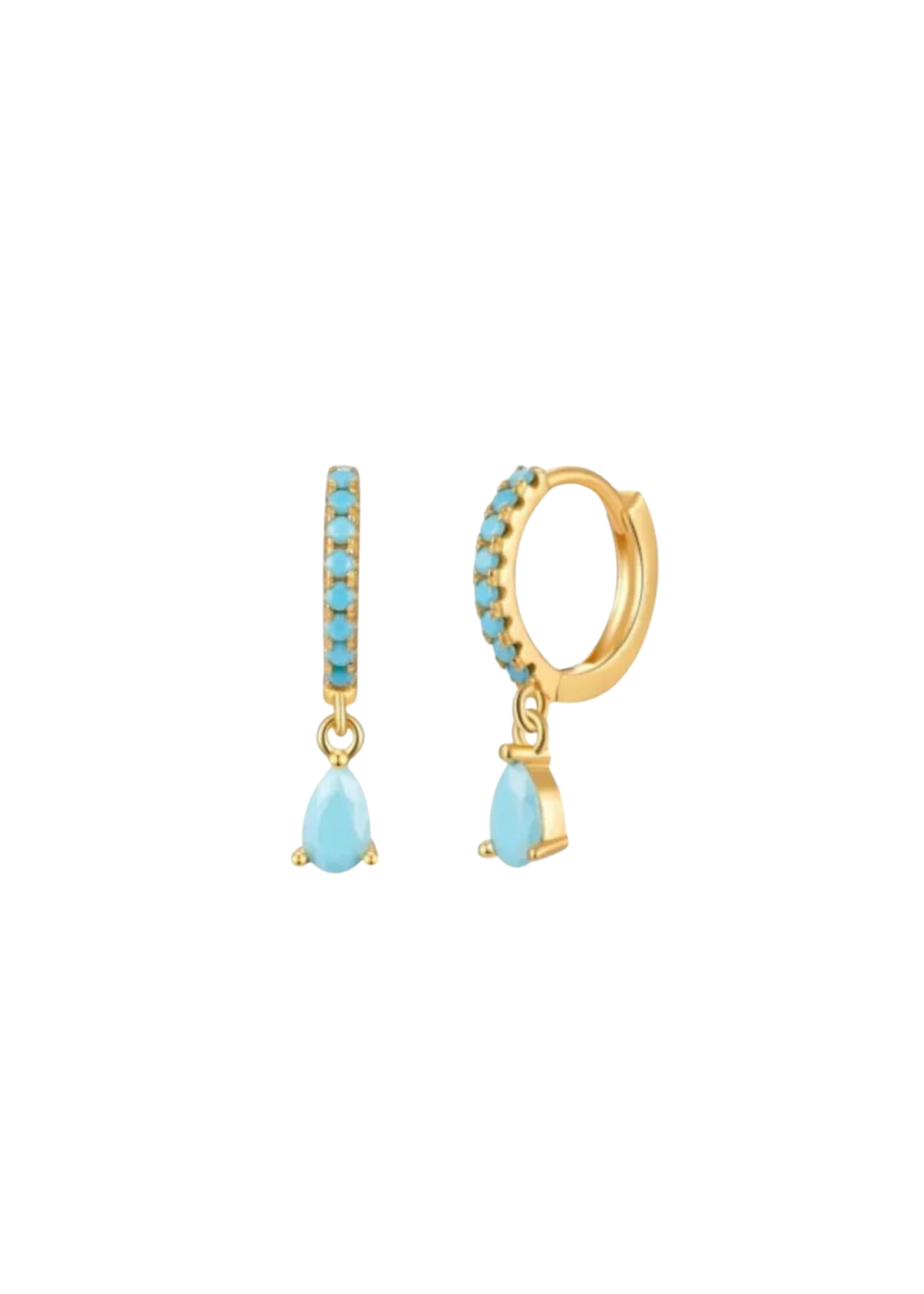 Water Drop Turquoise Huggies