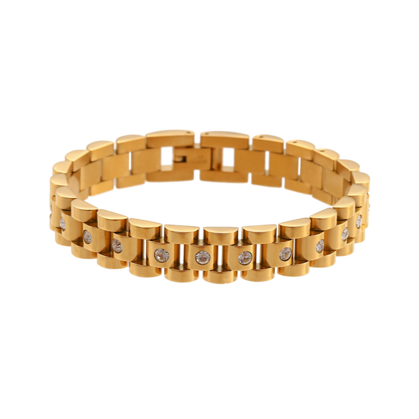 Pave Wristwatch Chain Bracelet