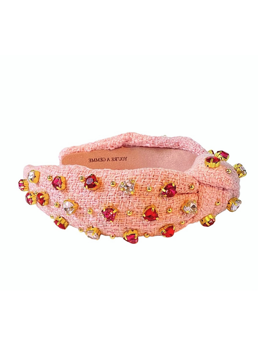 Pink Tweed Headband