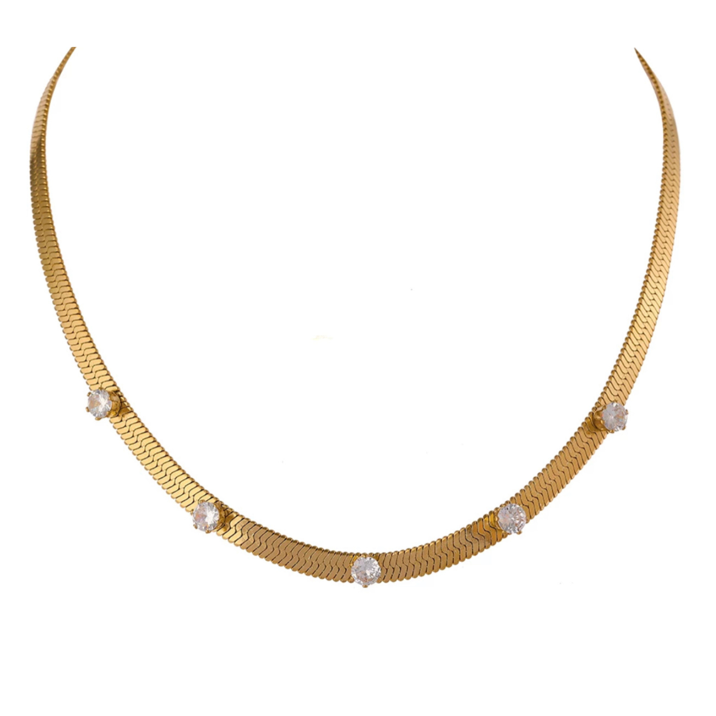 Pave Herringbone Necklace