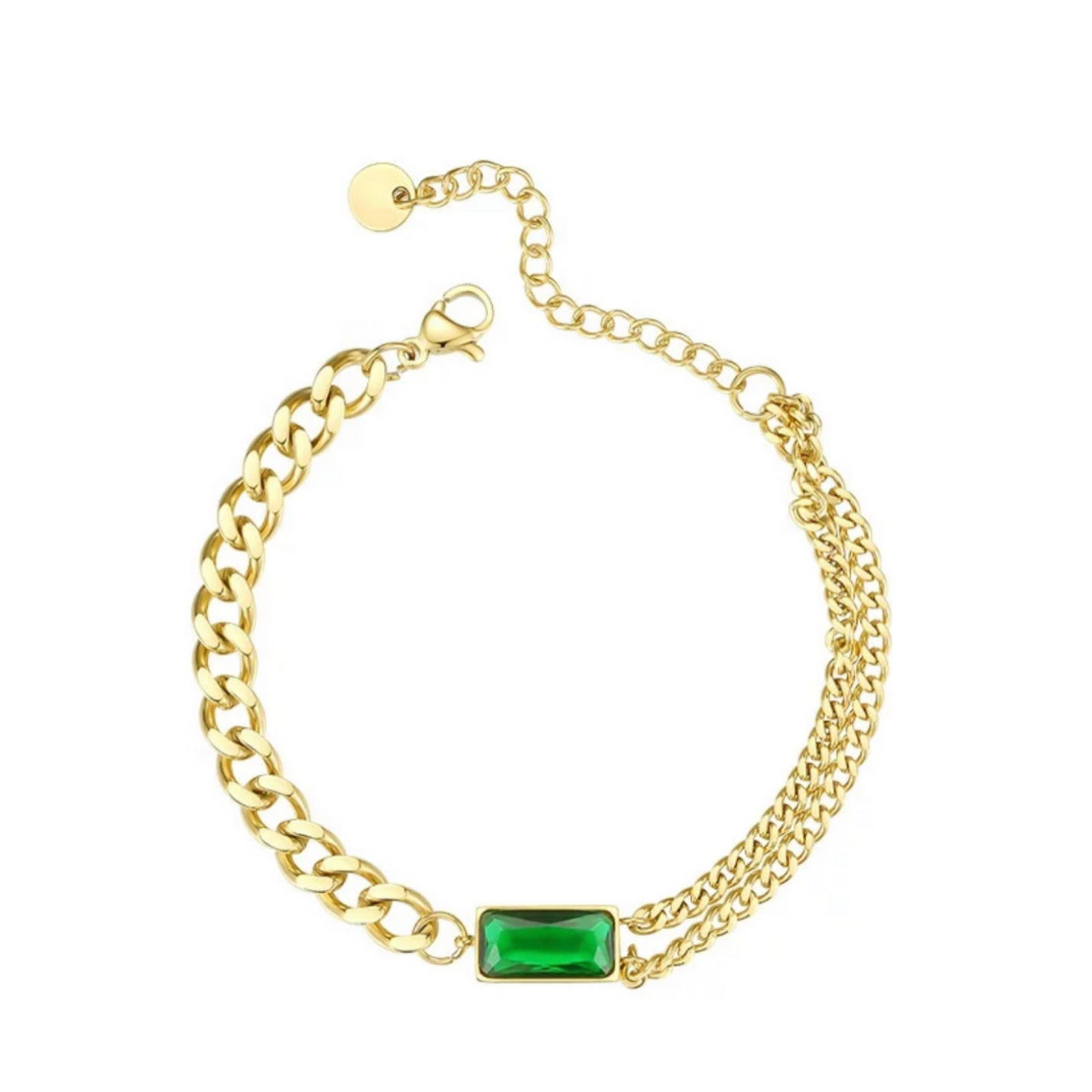 Emerald Chain Bracelet