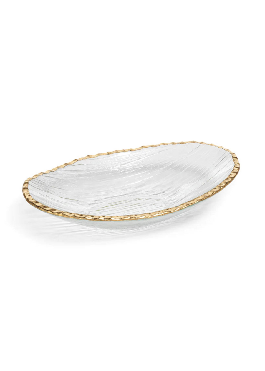 Clear Textured Bowl Large