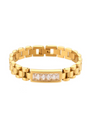 Clear Zirconia Wristwatch Chain Bracelet
