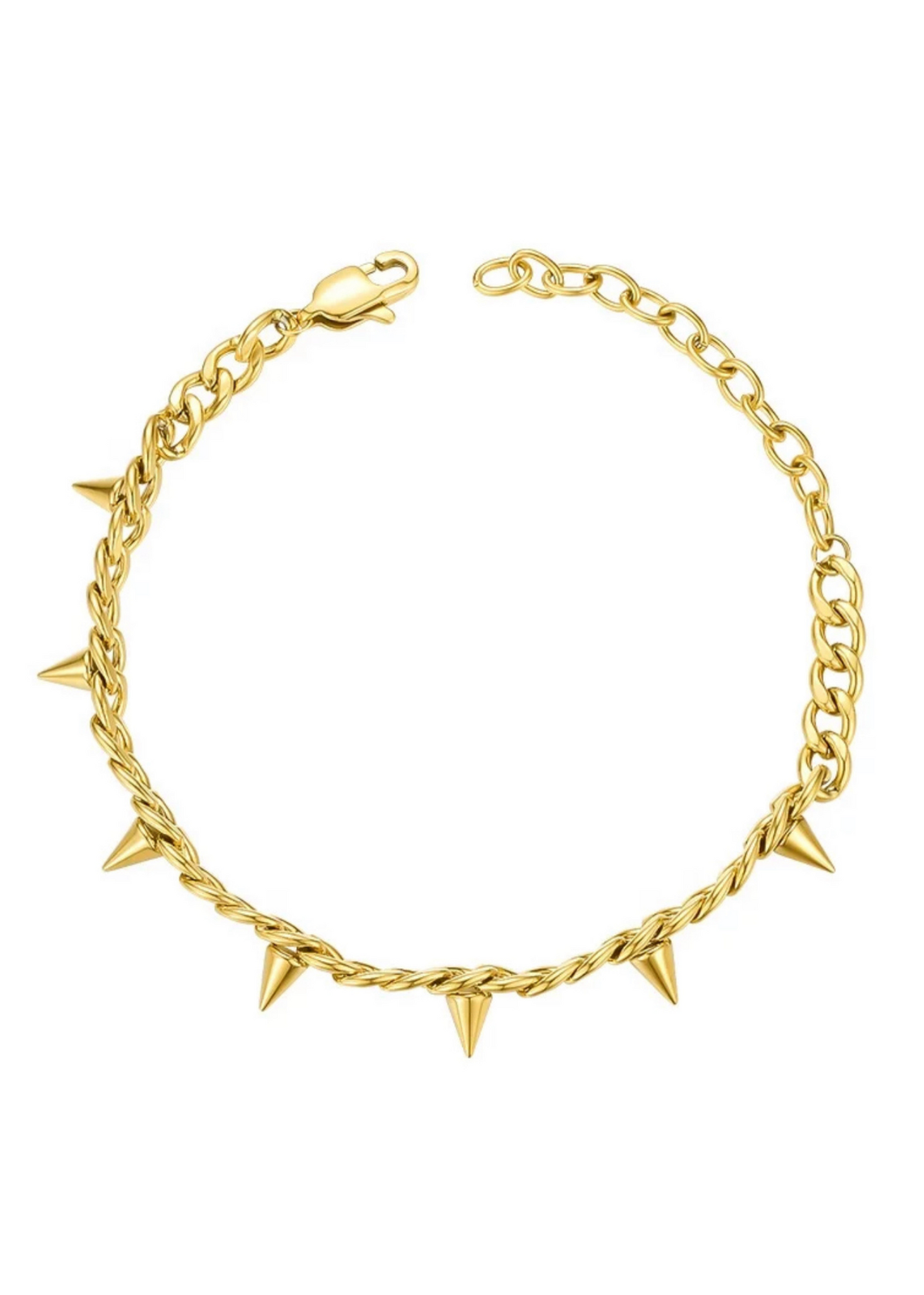 Spike x Curb Chain Bracelet