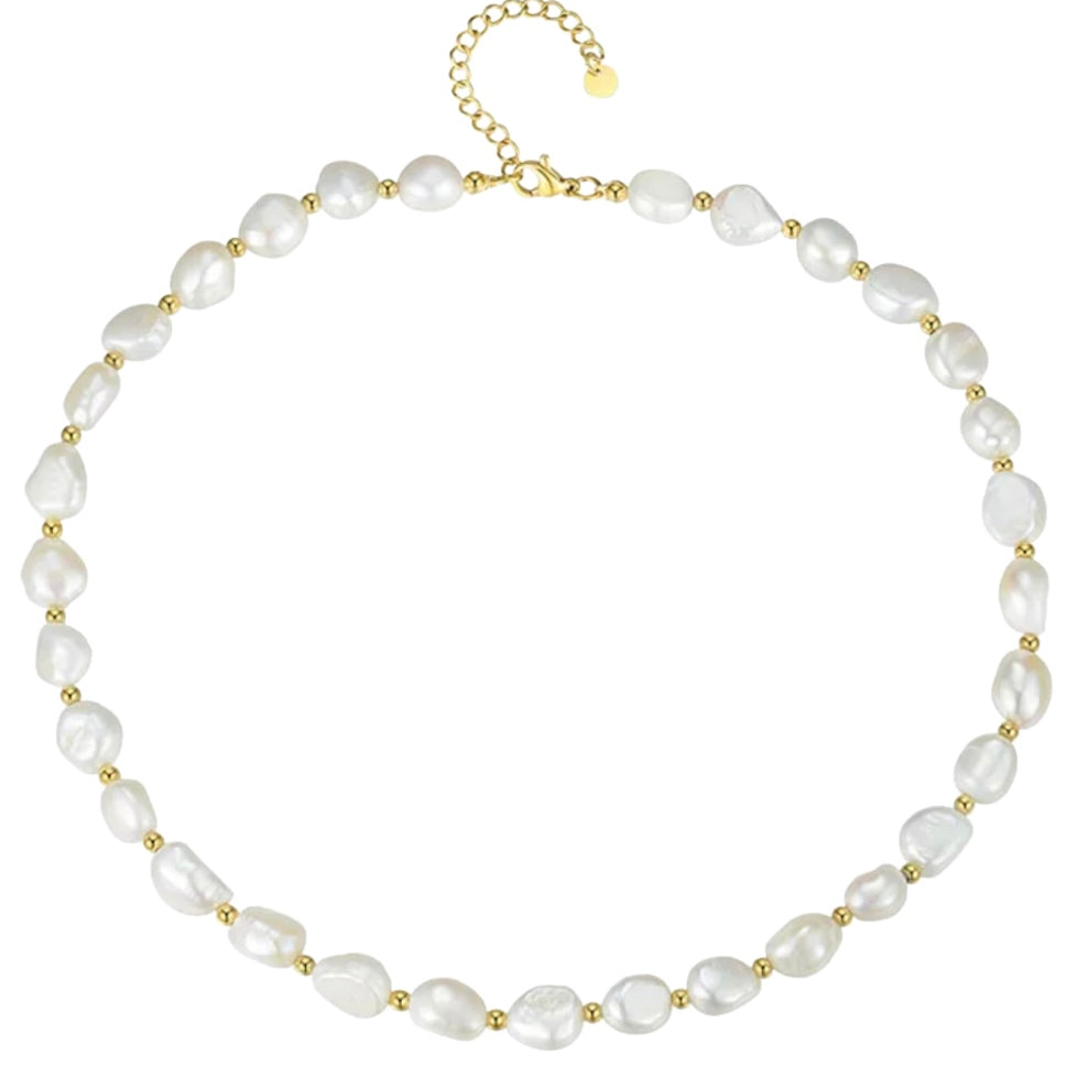 Beaded Pearl Necklace