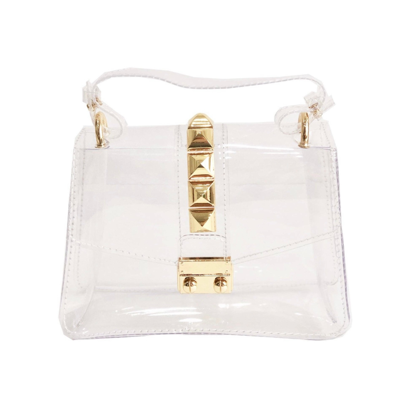 Clear Gold Stud Stadium Approved Bag