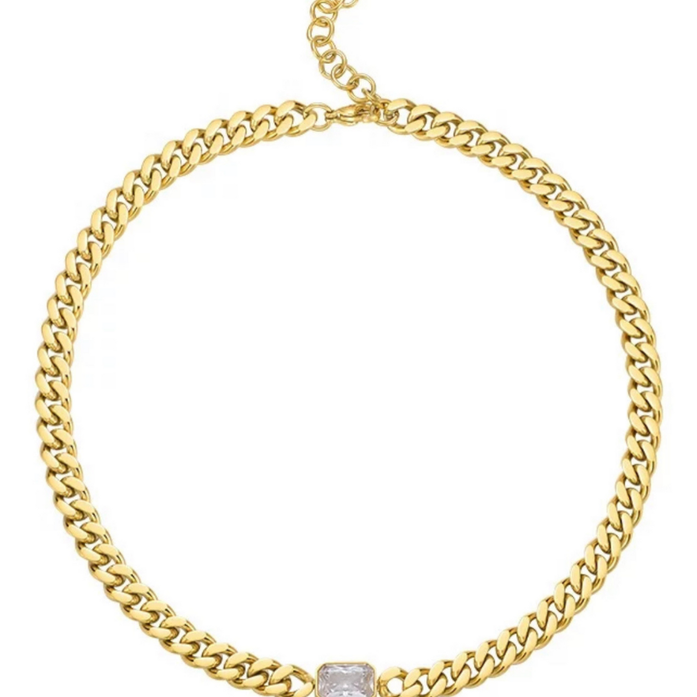 Cubic Zirconia Stone Necklace