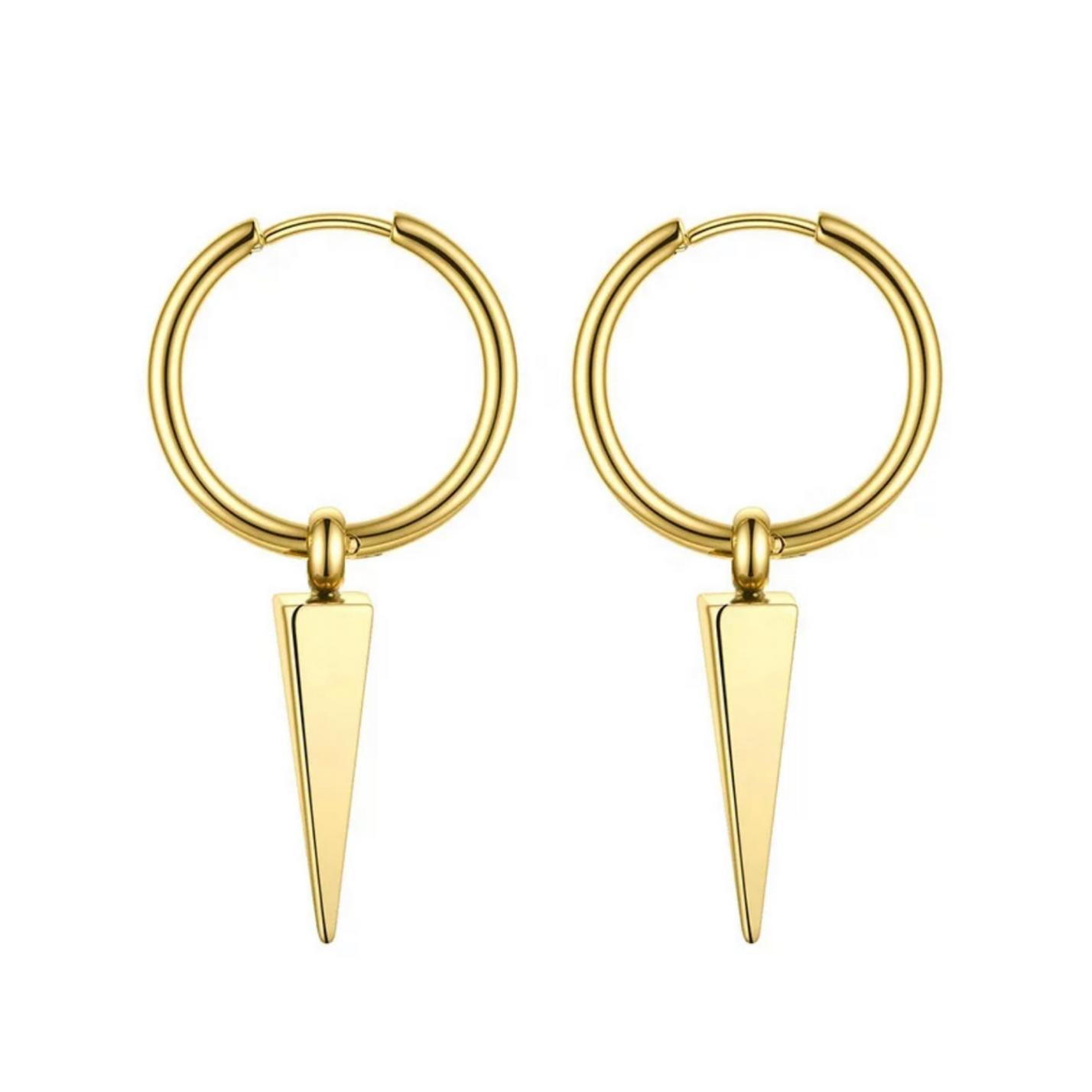 Spike Huggie Hoops